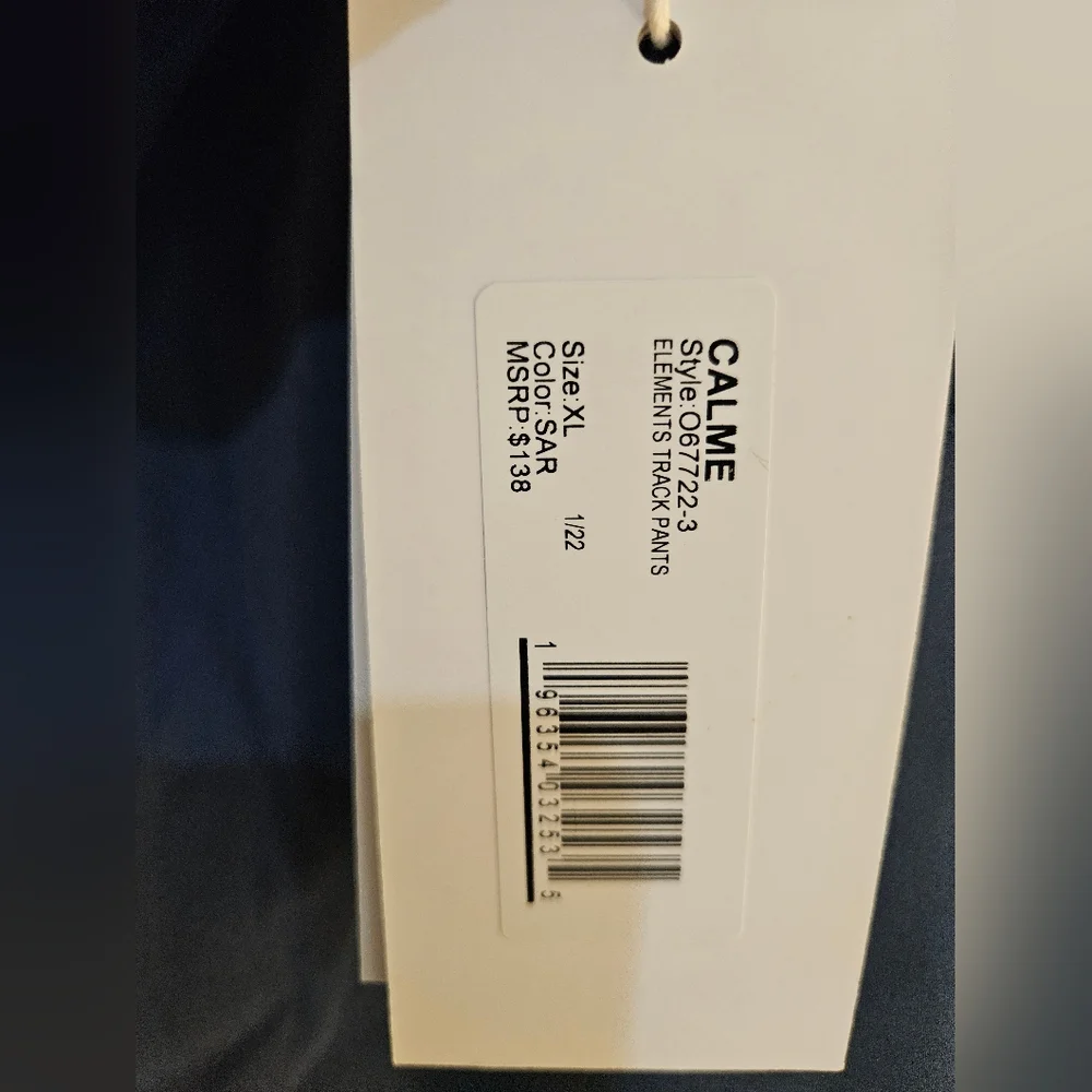 Calme X Johnny Was Track Pants, size XL, NWT - Picture 8 of 8